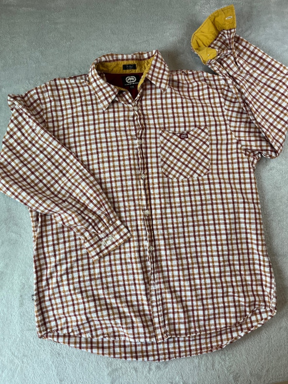 Ecko Unltd The Dwyer Plaid Woven Button Down Shirt Men's XXL 100% Cotton